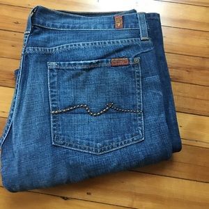 Gently used 7 For All Mankind studded jeans 31
